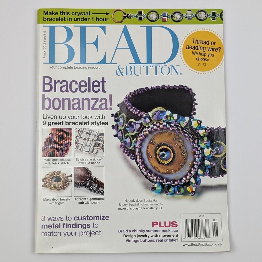 Bead & Button Magazine August 2012 Issue 110 Beading Beadwork Pattern Design